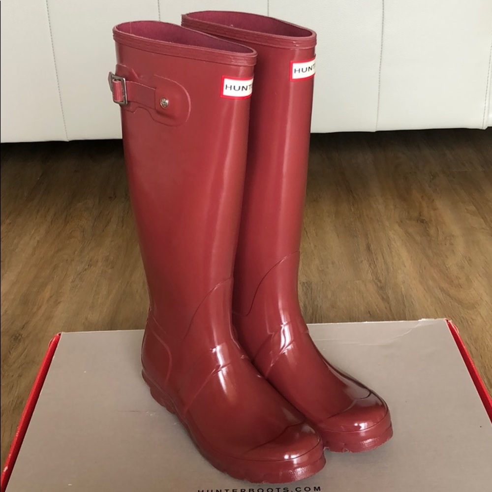 Lava red Hunter boots